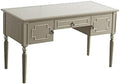 Computer Desk Light Luxury Solid Wood Desk Study Furniture Retro Household Writing Desk Laptop Desk with Drawer and 2 Small Lockers Exquisite Retro Round Handles Writing Table (Color : 140CM) : Home &amp; Kitchen