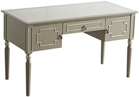 Computer Desk Light Luxury Solid Wood Desk Study Furniture Retro Household Writing Desk Laptop Desk with Drawer and 2 Small Lockers Exquisite Retro Round Handles Writing Table (Color : 140CM) : Home &amp; Kitchen
