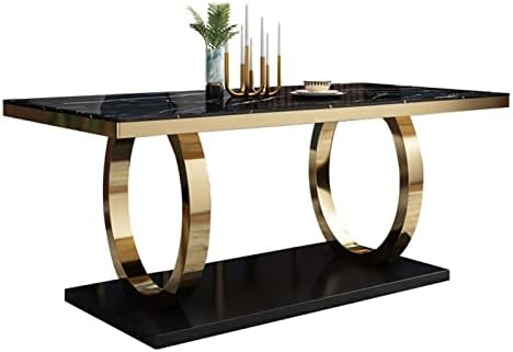 HCZKIUJ Table Luxury Dining Table for Dining Room Furniture Set Marble Table Top Metal Table Frame Designer Dining Chairs : Home &amp; Kitchen