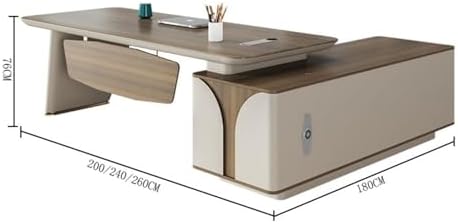 LICONG-2019 PC Table Designer Boss Desk Office Supervisor Manager Desk Modern Simple Office Furniture Large Desk Boss Desk(240 * 180 * 76cm) : Home &amp; Kitchen