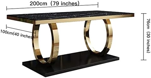 HCZKIUJ Table Luxury Dining Table for Dining Room Furniture Set Marble Table Top Metal Table Frame Designer Dining Chairs : Home &amp; Kitchen