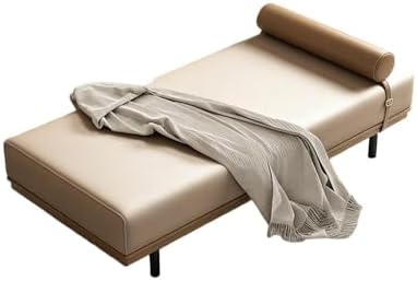 JOSOGO Chaise Lounge Bench, Faux Leather Accent Furniture – Window Seat with Bolster Pillow, Sturdy Metal Legs, 5 Color Choices,for Living Room Bedroom(D,180x50x42cm) : Home &amp; Kitchen