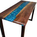Customized Live Edge Blue Epoxy Dining Table Top, Personalized Table, Blue Ocean Table, Sea Table, Luxury Table, Kitchen Table, Home Decor, Luxury Resin Art Furniture, Wood Table (60x150 inch) : Home &amp; Kitchen