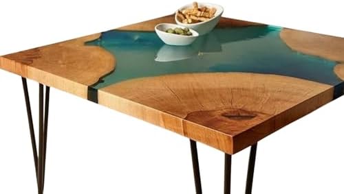 Sky Way Table, Customized Live Edge Blue Epoxy Resin Dining Table Top, Personalized Table, Custom Table, Kitchen Table, Home Decor, Luxury Resin Art Furniture, Wood Table (60x150 inch) : Home &amp; Kitchen