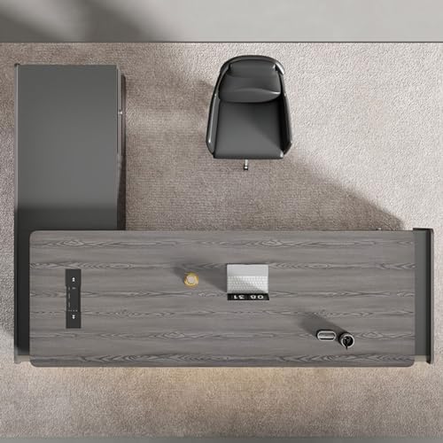 LSIGHTUS Luxury 94 Inch L-Shaped Executive Desk with Lateral File Cabinet, Modern Large Wood Office Desk Gaming Table Business Furniture Set Workstation for Home Office : Home &amp; Kitchen