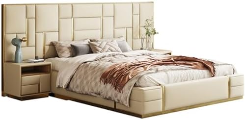 HONGYISHI Luxury Beds Modern Leather Storage Living Room Double Beds Minimalist Nordic Dormitorio Furnitures for Bedroom : Home &amp; Kitchen