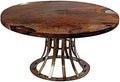 - Angora Round Walnut Table, Mid Century Modern Style, 100% Black Walnut Table for Living Room &amp; Dining Room, Natural Walnut Wood Furniture Made in Turkey - Tables