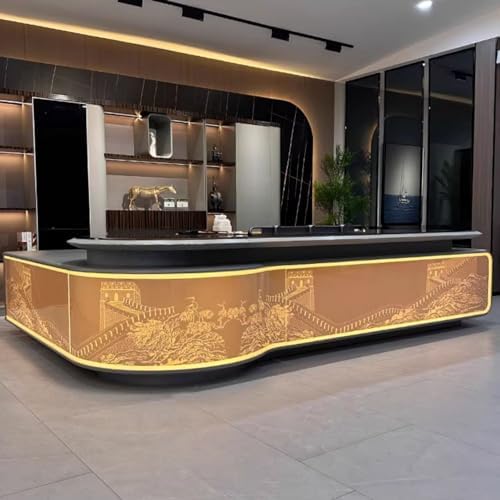 LSIGHTUS Luxury L Shaped Executive Office Desk Computer Desk with Lateral Cabinet Writing Study Table Business Furniture Set for CEO Boss : Home &amp; Kitchen