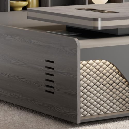 LSIGHTUS Luxury 94 Inch L-Shaped Executive Desk with Lateral File Cabinet, Modern Large Wood Office Desk Gaming Table Business Furniture Set Workstation for Home Office : Home &amp; Kitchen