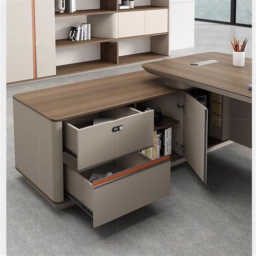 LICONG-2019 PC Table Designer Boss Desk Office Supervisor Manager Desk Modern Simple Office Furniture Large Desk Boss Desk(240 * 180 * 76cm) : Home &amp; Kitchen