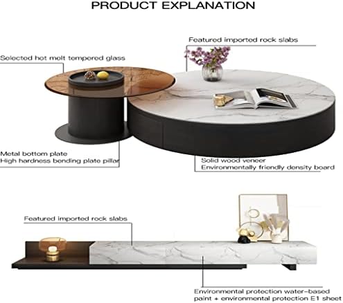 Design Coffee Table Round Stainless Steel Set Villa Decor Living Room Home Furniture(D) : Home &amp; Kitchen