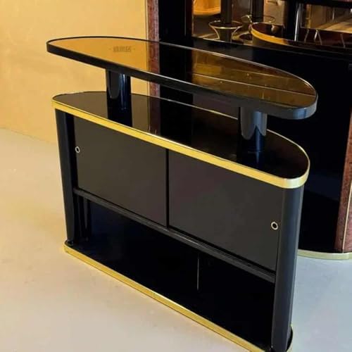 Designer Bar Cabinet Set with Stools – Luxury Art Deco Style Wine Display Unit, Premium Home Bar Furniture System for Living Rooms and Entertainment Spaces : Home &amp; Kitchen
