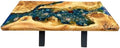Custom Poplar Wood River Blue Tropical Design Aquarium Epoxy Dining Table, Custom Live Edge Epoxy Table Top, Ocean Table, Kitchen Table, Luxury Resin Art Furniture, Wood Table (60x150 inch) : Home &amp; Kitchen