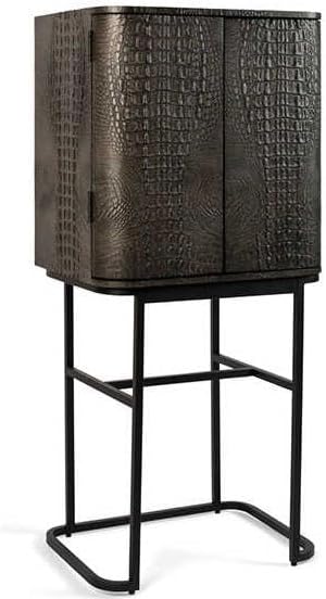 interoknack Luxury Rattan-Wrapped Bar Cabinet with Brass Stand – Modern Cocktail Storage Cabinet with Wine Glass Holders, Designer Home Bar Furniture for Living Room : Home &amp; Kitchen