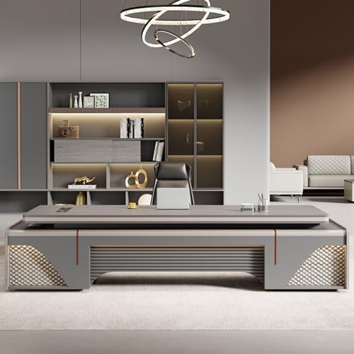 LSIGHTUS Luxury 94 Inch L-Shaped Executive Desk with Lateral File Cabinet, Modern Large Wood Office Desk Gaming Table Business Furniture Set Workstation for Home Office : Home &amp; Kitchen