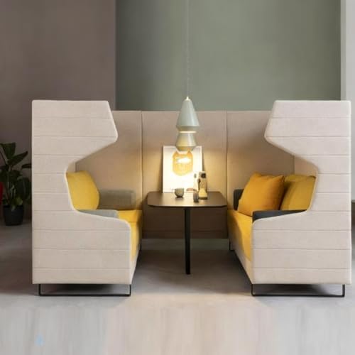 TBJEN Chic Living Room Furniture Seating Office Sofa Semi-Enclosed Reception and Leisure Area, Private Booths for and Negotiation(Six) : Home &amp; Kitchen