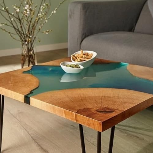 Sky Way Table, Customized Live Edge Blue Epoxy Resin Dining Table Top, Personalized Table, Custom Table, Kitchen Table, Home Decor, Luxury Resin Art Furniture, Wood Table (60x150 inch) : Home &amp; Kitchen