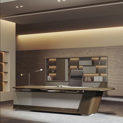 DLCQIJI Rectangular L Shaped Desk Luxury Office Desk Writing Study Desk Computer Desk Extra Large Workstation Business Furniture Set, 2.8m : Home &amp; Kitchen