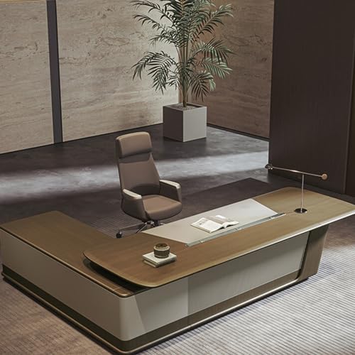 DLCQIJI Rectangular L Shaped Desk Luxury Office Desk Writing Study Desk Computer Desk Extra Large Workstation Business Furniture Set, 2.8m : Home &amp; Kitchen