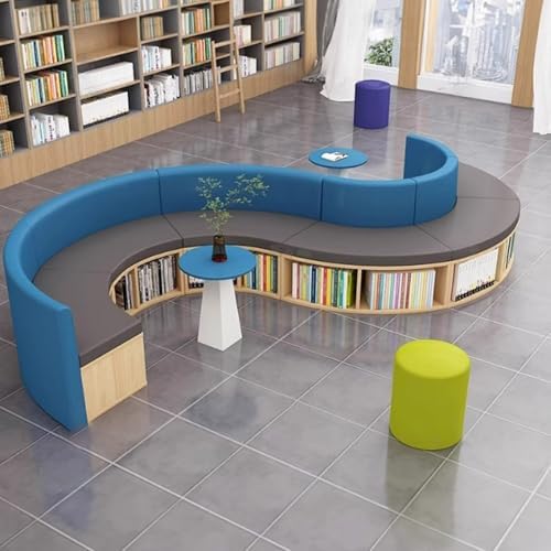 TBJEN Book Storage with Solid Wood Frame and Resilient Foam,for Reading Room,Early Education Centre Collaborative Commercial Furniture for Hotel Lobby, Office(A) : Home &amp; Kitchen