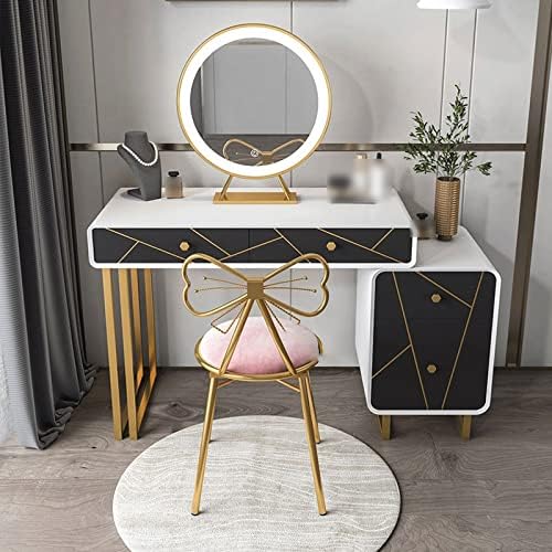 Vanity Benches Home Dresser Luxury Dresser Bedside Locker Bedroom Furniture Dressing Stool Table : Home &amp; Kitchen
