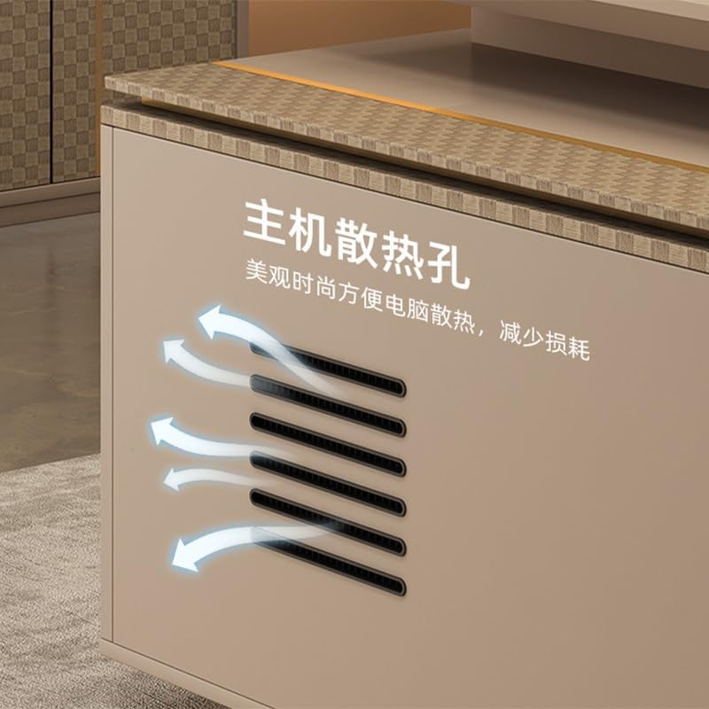 Modern Executive Desk Modern Large Executive Office Desk Business Furniture Desk Workstation Computer Tables Luxury L Shaped Home Office Desks with Drawers, Cable Management, Light Strip, Password Loc : Home &amp; Kitchen